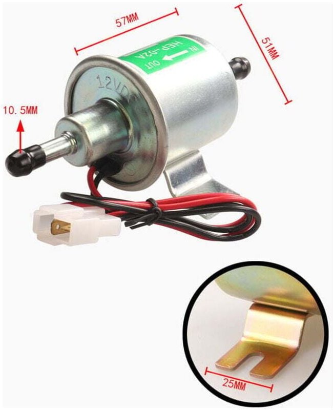 Universelle 12-V-Diesel-Benzin-Elektrokraftstoffpumpe HEP-02A. HEP02A, Niederdruck-OEM-Elektrokraftstoffpumpe, passend f...
