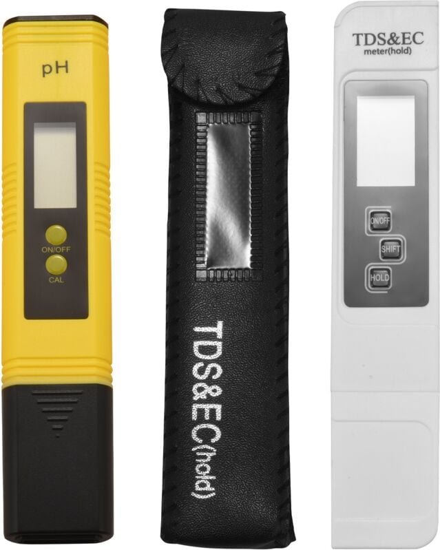Tlily - Ph Meter und Tds Meter, Digitaler Wasser Qualität Tester, 0-9990 Ppm, Ec Temperatur Messung 0,01 Hohe Präzision