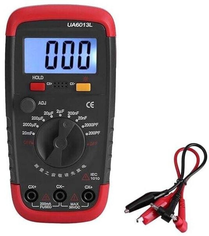 XVX - Professionelles Kapazitätsmessgerät, digitaler Kapazitätstester 0,1 pF – 20000 uF mit LCD-Hintergrundbeleuchtung, ...