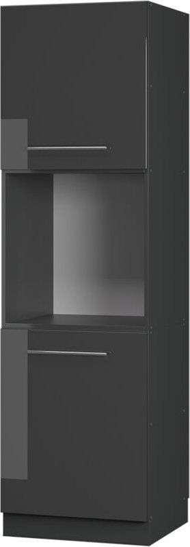 Herdumbauschrank Fame-Line, Anthrazit Hochglanz, 60 cm offen, Vicco