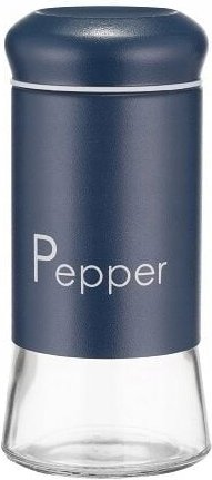 Kadax - Pfefferstreuer, Streuer aus Glas und Edelstahl, Dunkelblau