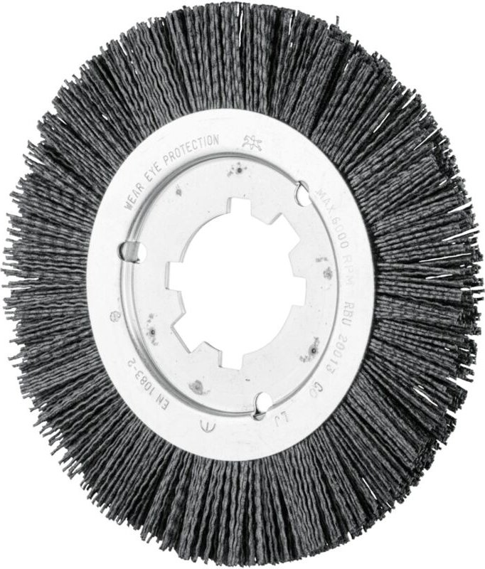 Pferd - Rundbürste ungezopft rbu ø 200x13x50,8 mm Bohrung Keramik-Filament-Ø 1,10mm Korn 120 stationär