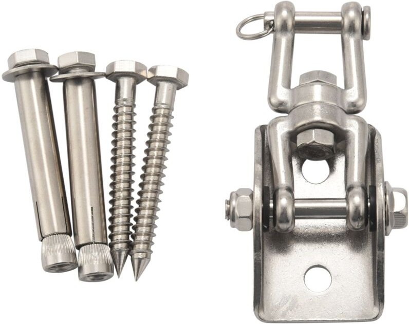 Leiser, um 360 ° drehbarer Schaukelaufhänger, Hochleistungs-Schaukelhaken aus Edelstahl, für Beton, Veranda, Yoga-Hängem...