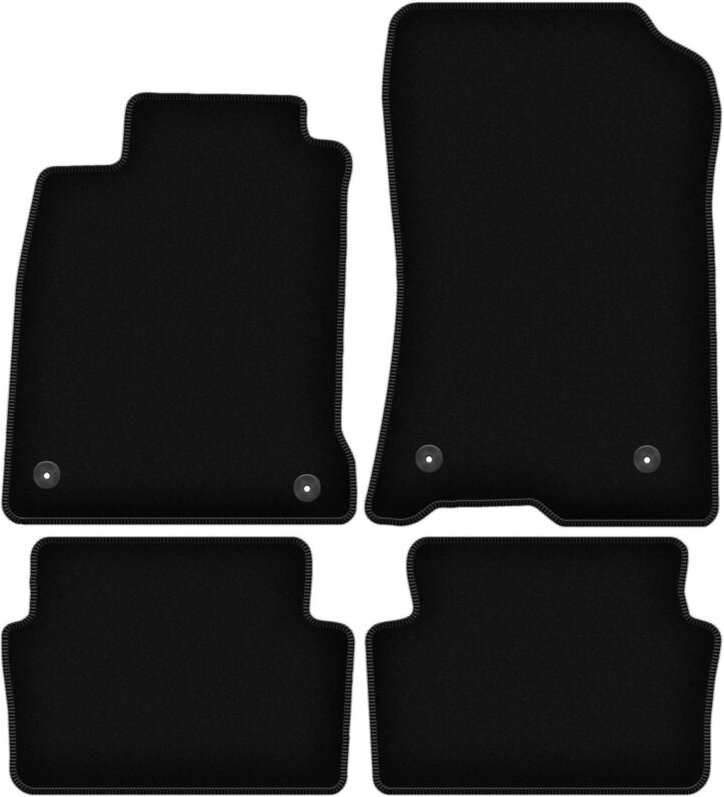 BASIC schwarze Veloursmatten für: Renault Laguna III Liftback, Kombi (2007-2015)