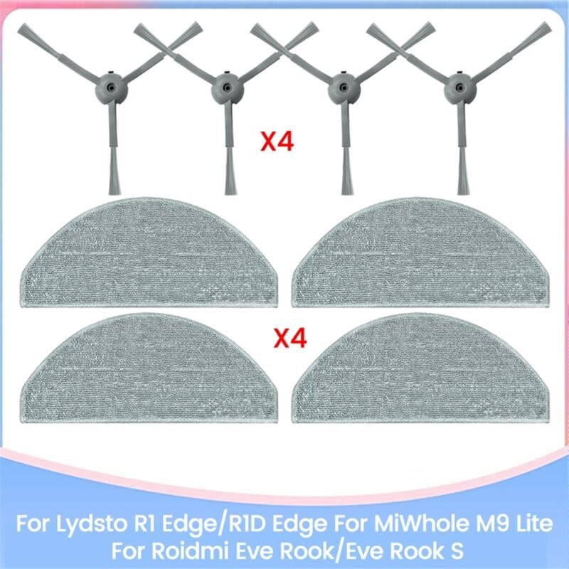 Für R1 Edge/R1D Edge für MiWhole M9 Lite Eve /Eve s Ersatzteile Seitenbürste Wischtuch