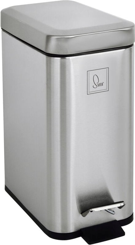 STM5 Mülleimer Treteimer 5l inkl. Inneneimer Softclose-Deckel Silber - Svita