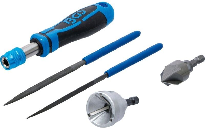 Bgs Technic - Außen- / Innen-Entgrater und Feilen-Satz 5-tlg.