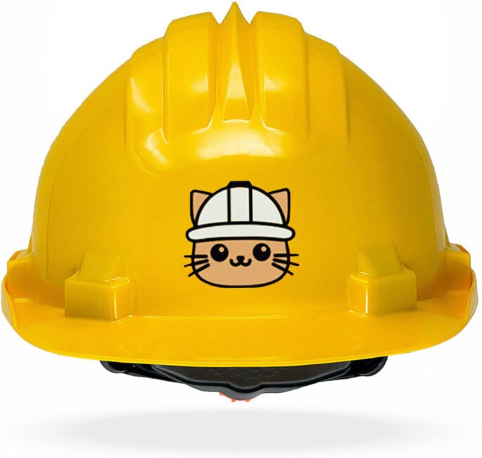 TAMS® Kinderhelm - Drehverschluss Gelb Katze