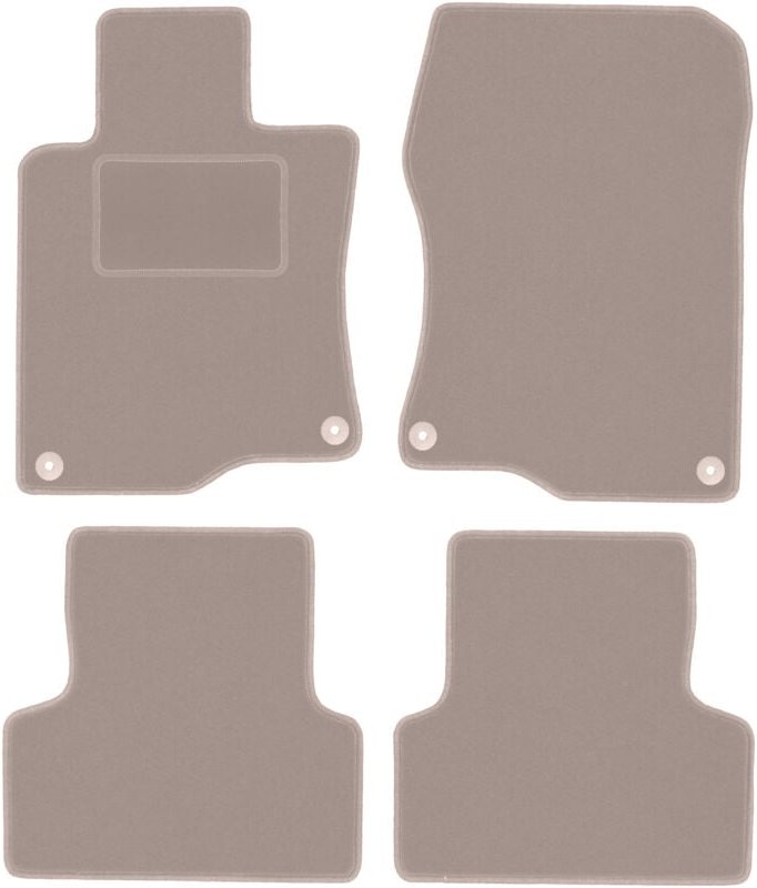 Beige Veloursmatten für: Honda Accord VIII Limousine, Kombi, Tourer (2008-2015)