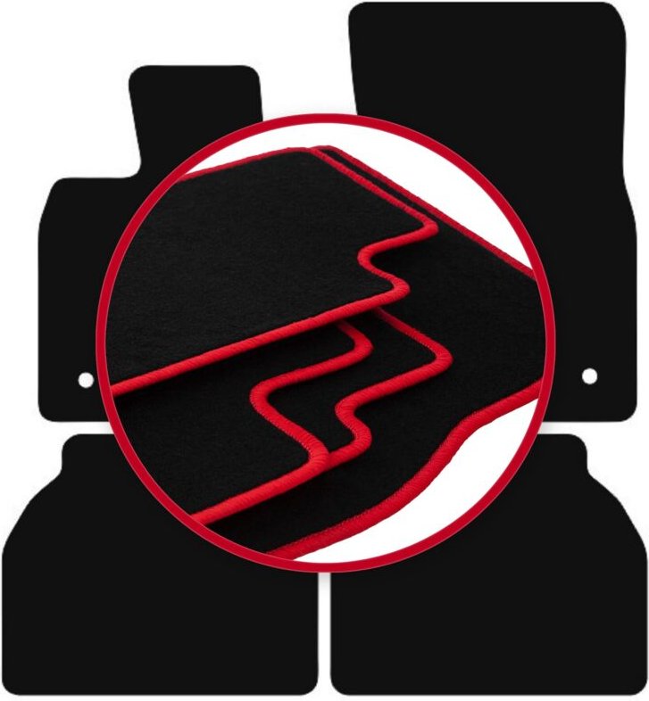 CARLUX-RED Auto-Fußmatten für: BMW GT F07 xDrive GT (2009-2017)