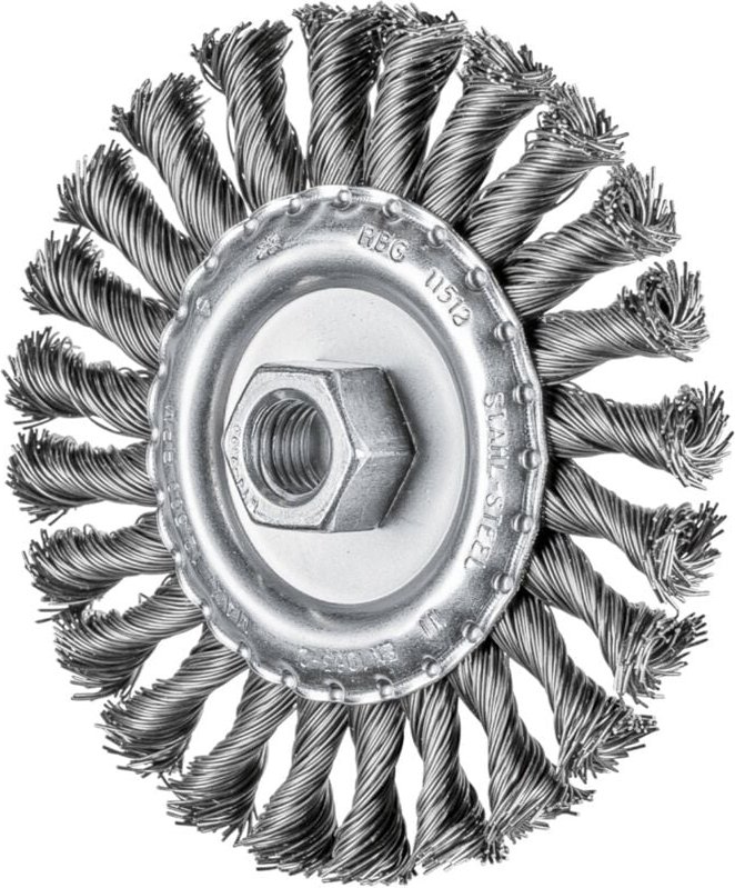 Rundbürste gezopft rbg ø 115 x 12 mm M14 Stahl-Draht-Ø 0,50 für Winkelschleifer 43312002 1 St - Pferd