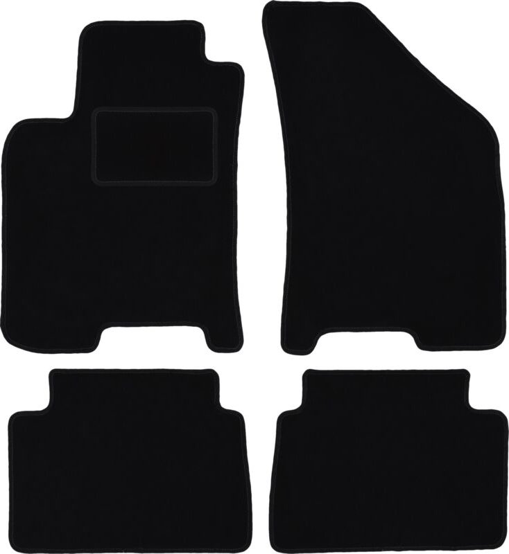 Schwarze Veloursmatten für: Daewoo Lanos Limousine, Fließheck (1997-2004)