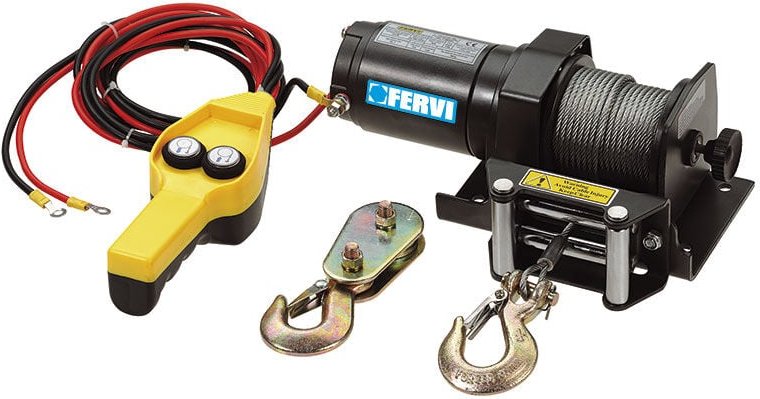 Elektrische Seilwinde Flaschenzug Kran Seilzug Motorwinde 12v Fervi 0630/0900