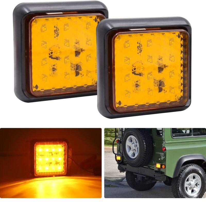 X LED-Anhänger-Rücklichter, 24 v, quadratische LED-Anhängerlichter, weiße Rücklichter, Bremslichter und Nebelscheinwerfe...