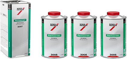 KIT Spies Hecker Transparent 8007 HS 5 l + Härter 3008 3 lt Karosserie