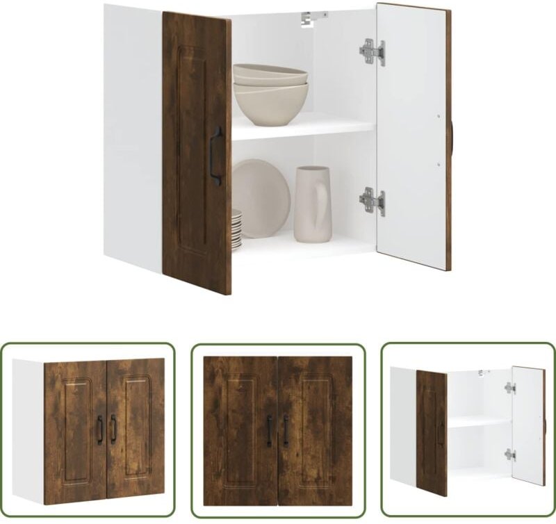 The Living Store - vidaXL Küchen-Hängeschrank Kalmar Räuchereiche Holzwerkstoff