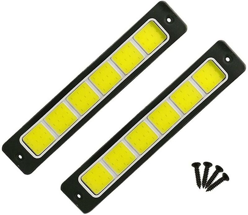 Woosien - 2 stücke Super Led Tagfahrlicht Auto Fahren Nebel Lampe Wasserdicht Flexible Drl Cob 190x35mm 12 v