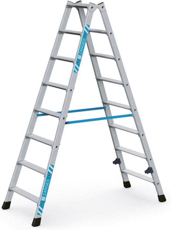 Thumbnail - Zarges - Nova b Stufen Stehleiter, beidseitig begehbar 42468 Arbeitshöhe: ca. 3,20