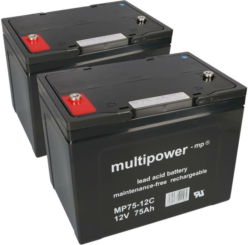 Ersatzakku f. Kymco 3+4 McForest und Maxi220 2x 12V 75Ah MP