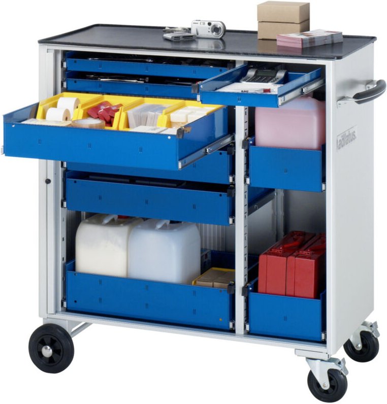 Werkzeugwagen mit 6 Schubladen Metall BxTxH 1025x520x1080mm - RAU