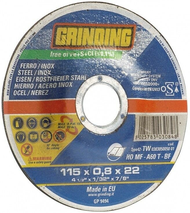Schleifscheibe pro Inox/Ferro-Durchmesser. 125 x 1,6 Schleifen