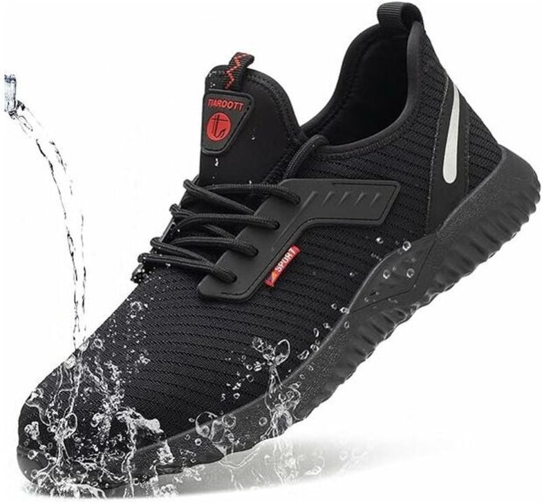 Thumbnail - Sicherheitsschuhe, Unisex, atmungsaktiv, wasserdicht, Sicherheits-Werkzeugschuhe, Stahlkappe, leicht, durchstichfest, Sc...