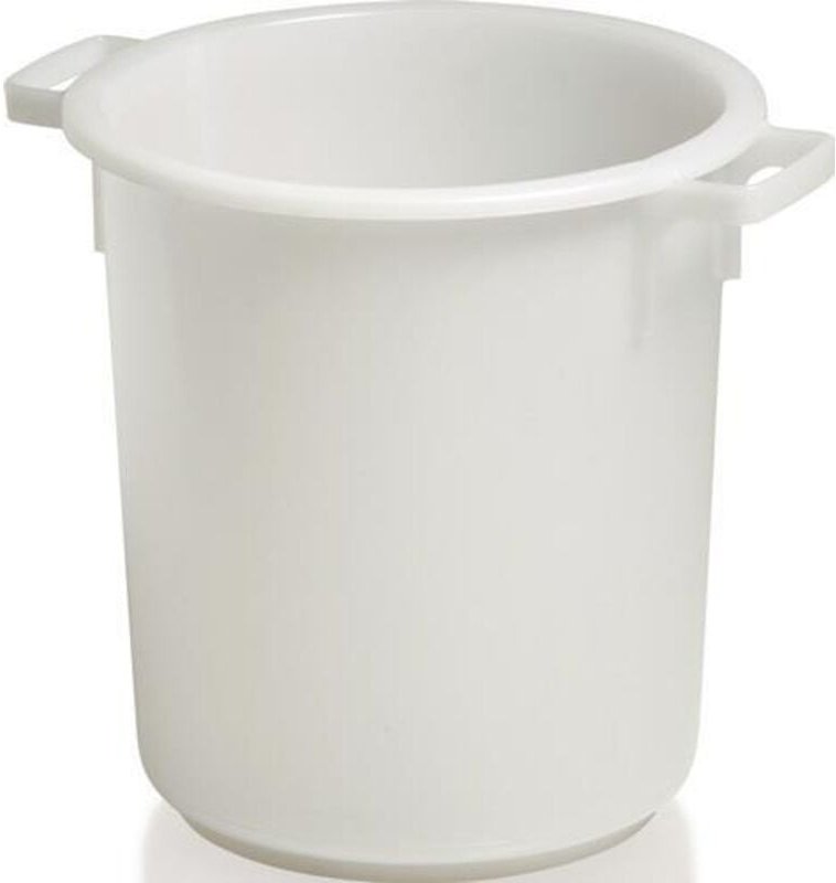 Kunststoffbehälter rd.40l HD-PE weiß D420xH445mm m.Außengriff