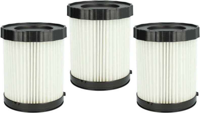 vhbw 3x Faltenfilter kompatibel mit Fein ASBS 18-10 Staubsauger - Patronenfilter, Weiß