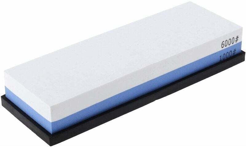 Doppelseitiger weißer Korund-Schleifstein mit rutschfestem Werkzeug 1000-6000, Sunny