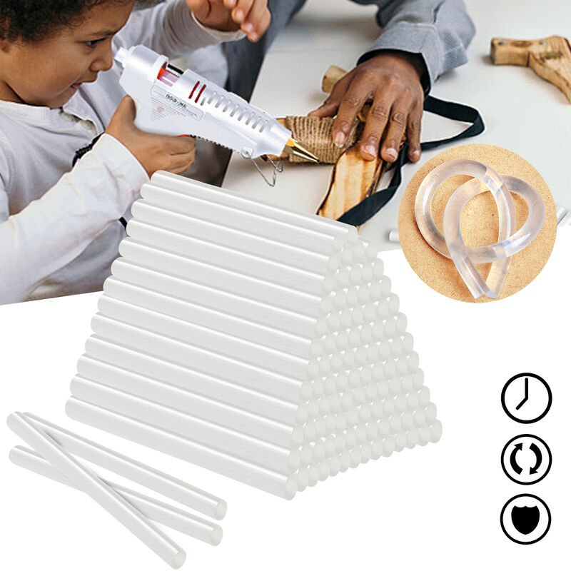Uisebrt - Heißklebestifte Klebesticks 11mm x 200mm transparent - 100 Stück diy Standard Heißklebesticks Super starke Hei...