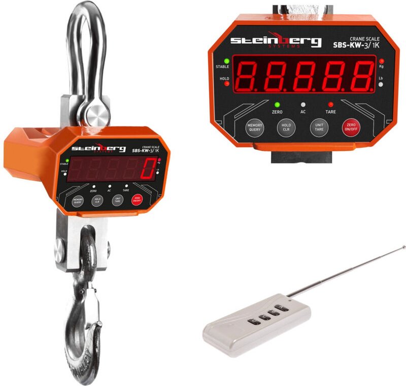 Thumbnail - Steinberg Systems - Kranwaage Waage Industriewaage Hängewaage Lastenwaage led bis 1 Kg 3000 Kg Akku