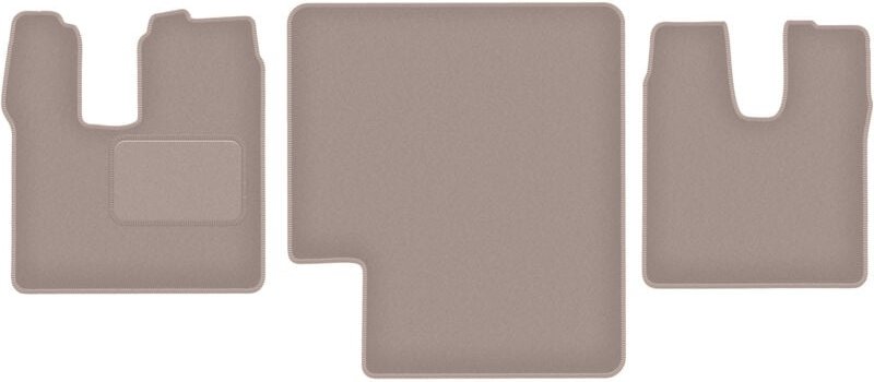 Beige Veloursmatten für: MAN TGL / TGM schmal, Schlafkabine 3-teilig (2005-)
