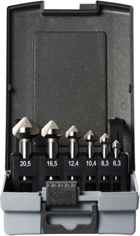 Projahn Kegelsenker-Set HSS-G ECO 6-tlg. Ø 6,3-8,3-10,4-12,4-16,5-20,5 mm