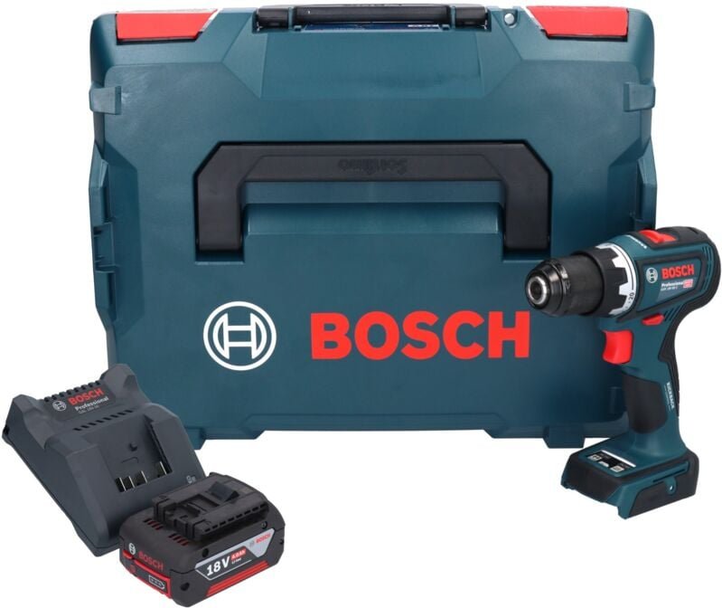 Bosch gsr 18V-90 c Professional Akku Bohrschrauber 18 v 64 Nm Brushless + 1x Akku 4,0 Ah + Ladegerät + L-Boxx