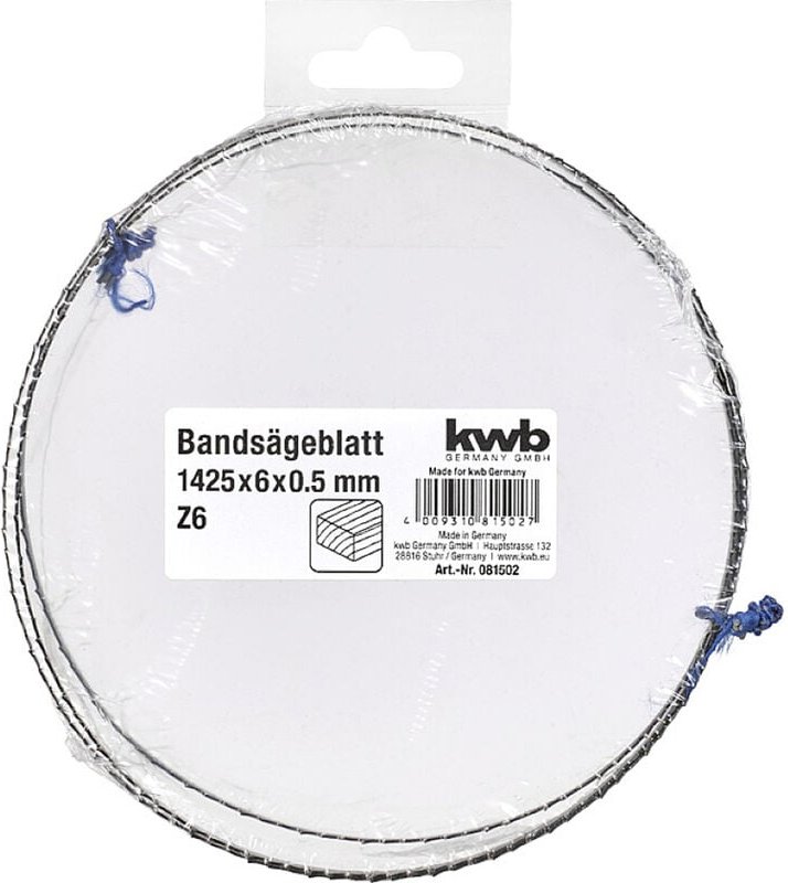 081502 Bandsägeblatt, 1425 x 6x 0,65, Z6, Holz 1 St. - KWB