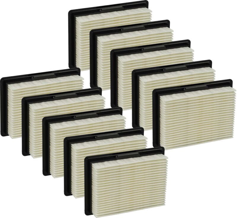 vhbw 10x Flachfaltenfilter G4 kompatibel mit Bosch EasyVac 12 3 603 CD0 000, 8 V LI 3 601 JE3 000, GAS 10, 12 Staubsauge...