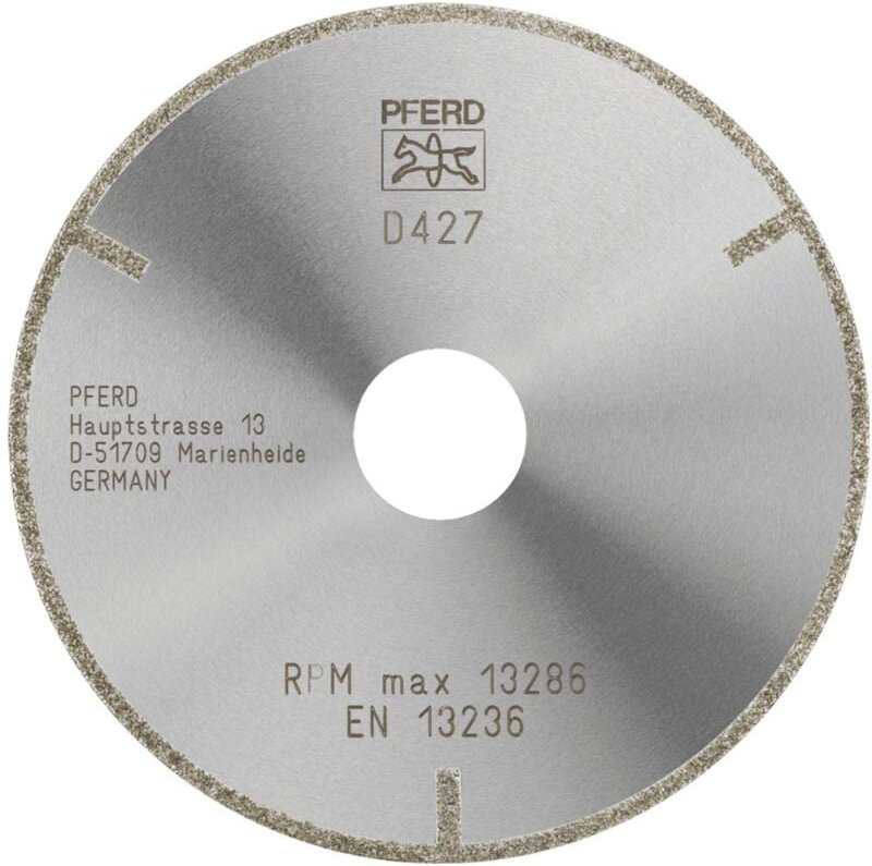 PFERD TOOLS Diamant-Trennscheibe D1A1R 115x2,0x22,23 mm D427 (grob) mit Schutzsegment für GFK/CFK