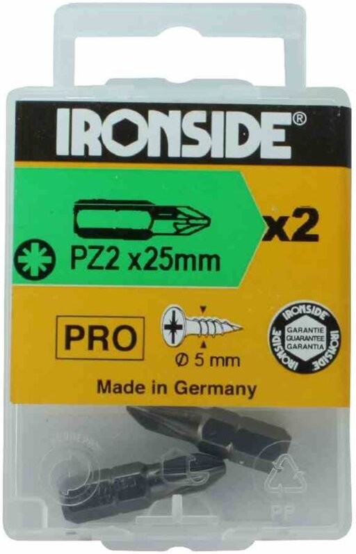 Bit Kreuz-Schlitz pz, 2x25mm, Inhalt 2 Stück