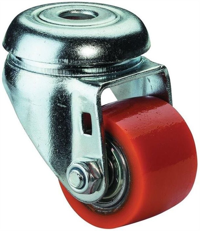 BS Rollen Lenkrolle D.50mm Trgf.120kg m.Rückenloch 11mm Polyurethan