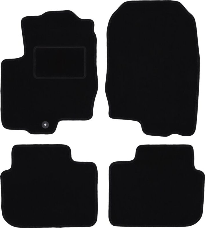 Schwarze Veloursmatten für: Mitsubishi Colt VI Z30 Fließheck (2004-2008)