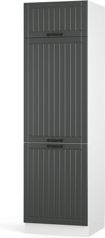 Vicco - Küchenschränke Fame-Line, Anthrazit Landhaus, 60 cm