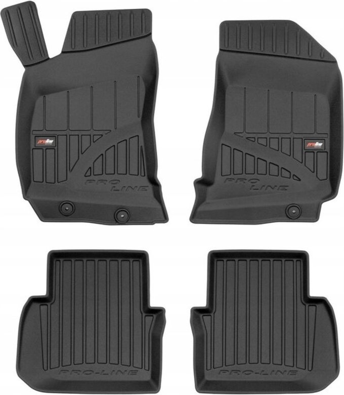 Matten, Fussmatten, Gummi-Fußmatten Saab 9-5 1 1997-2009, 3d-Mulde