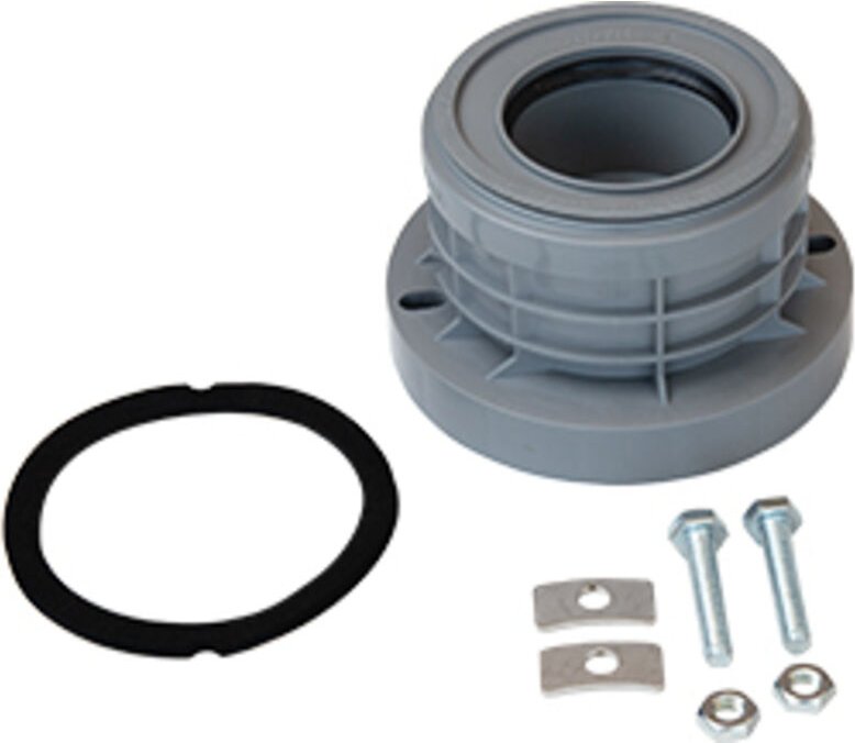 airfit Flansch-Adapter DN 110/75aus PP und VA, Lochabstand 125-143mm