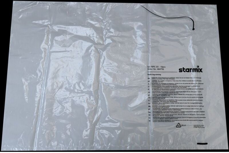 Entsorgungsbeutel fbpe 25L für Dustfixx – 10 Stück (Polyethylen) 464756 - Starmix