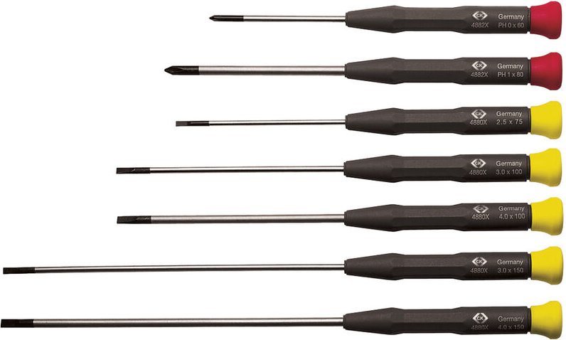 C.k Magma - c.k Elektronik- u. Feinmechanik Schraubendreher-Set 7teilig Schlitz, Kreuzschlitz Phillips