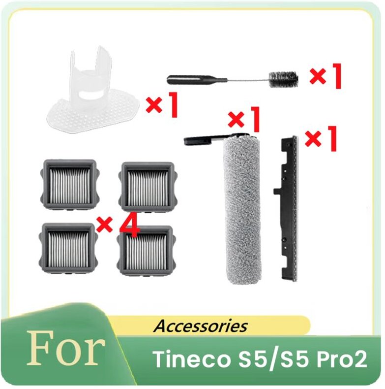 Thumbnail - 8 Pcs Roboter Reiniger Pinsel Schaber Streifen Roller Filter Schallwand