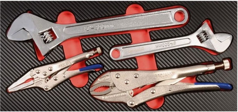 Projahn Gripzangen- und Rollgabelschlüssel Einlage 4-tlg.