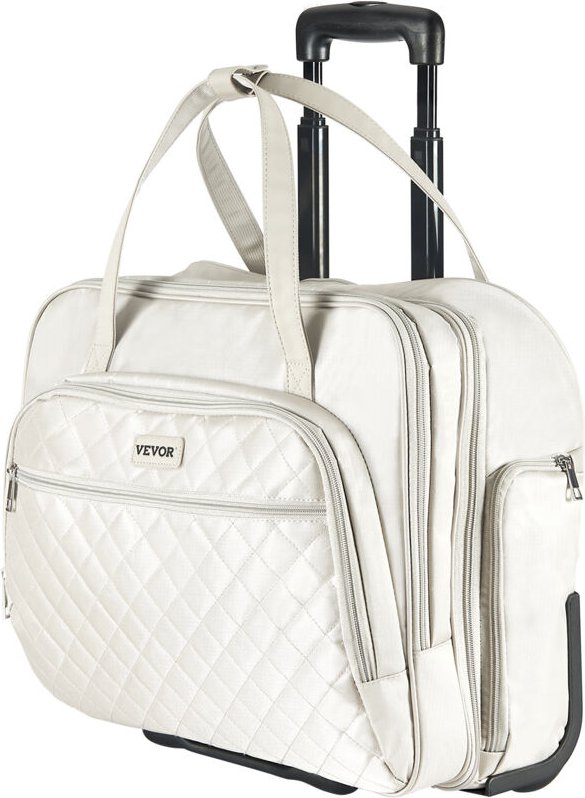 Laptop Trolley 43x21x41 cm, passend für Laptops bis zu 39,6 cm (15,6 Zoll), Aktenkoffer, Notebook Trolley mit Teleskopgr...