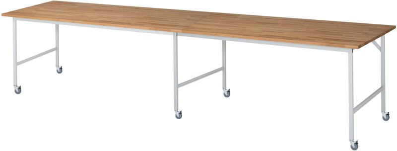 Rau Fahrbarer Arbeitstisch Jerry (6 lr), B4000xT1000xH900mm, B-Platte-25mm
