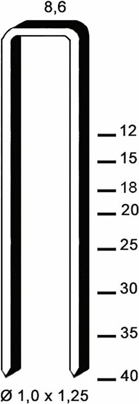 Klammern Type h 20 mm aus Stahldraht verzinkt (10000 Stück) - Alsafix